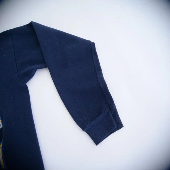 Vintage Tultex Michigan Wolverines Navy made in  U.S.A. Crewneck Sweater L - Picture 5 of 11